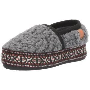 Acorn Kids' Slippers - L’il Woven Trim Moccasins, Stormy Grey, K8/9 | A19009STG8-9