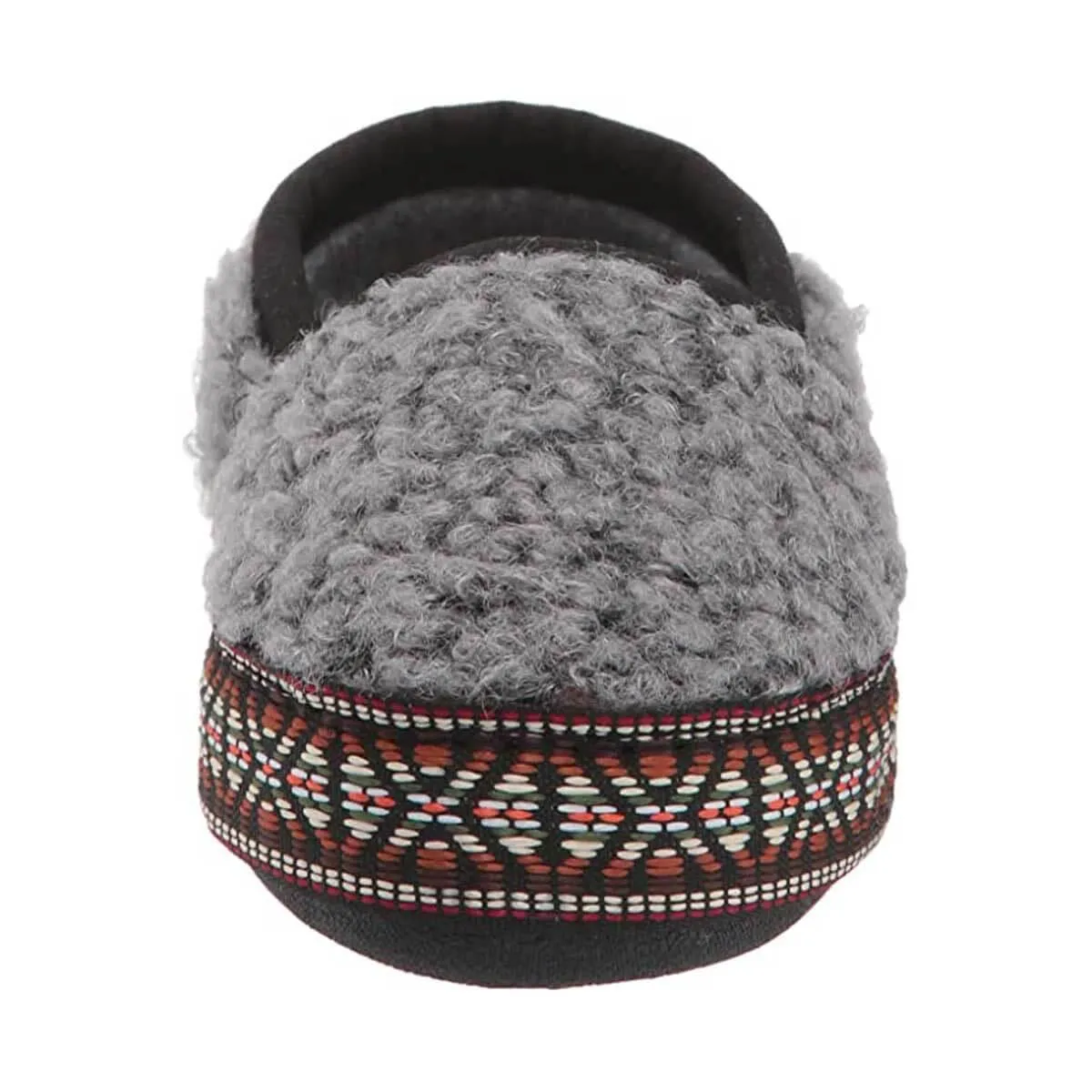 Acorn Kids' Slippers - L’il Woven Trim Moccasins, Stormy Grey, K8/9 | A19009STG8-9