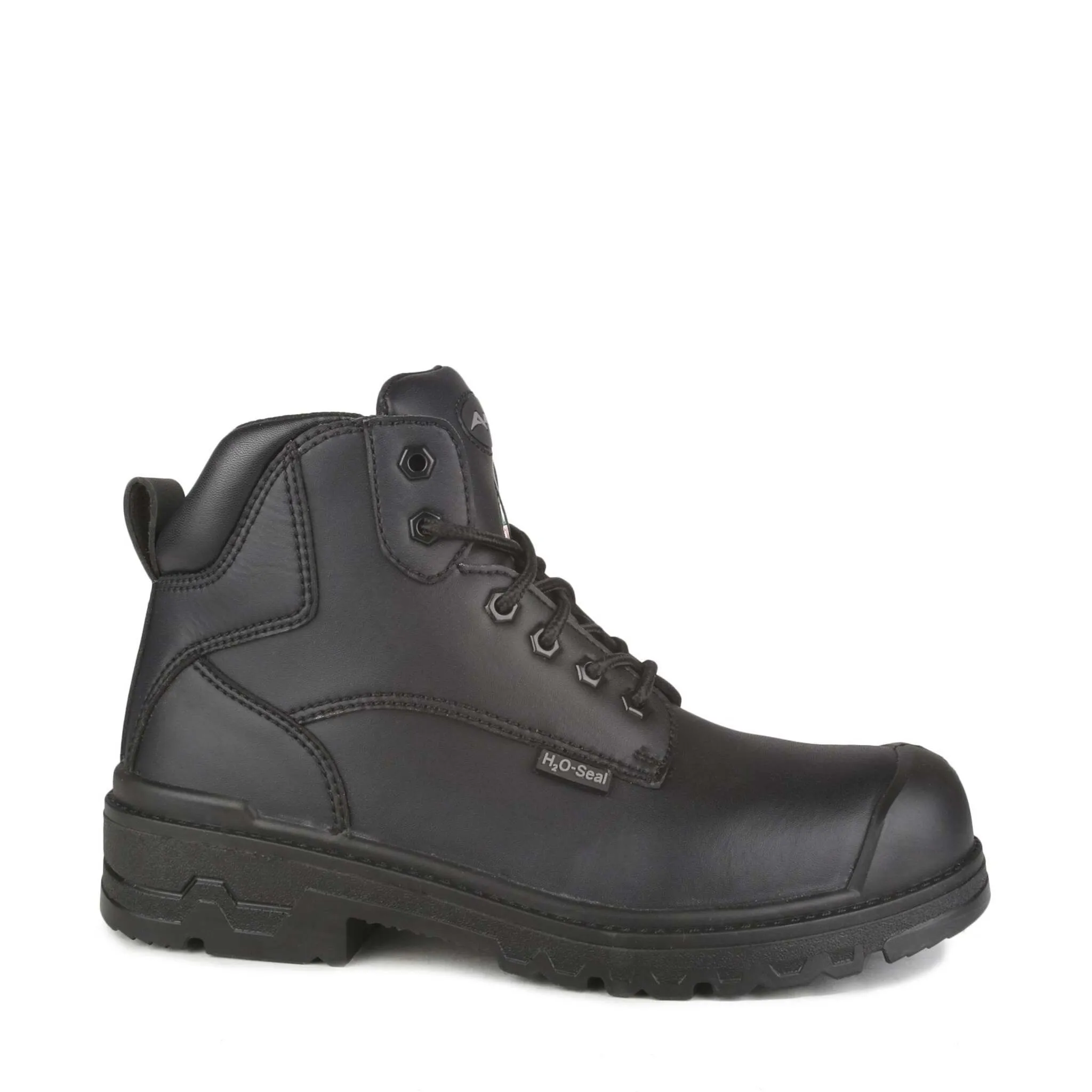 Acton Men's 6" Profiber Vegan Safety Work Boots - Waterproof Chemtech Microfiber, Comfortable Steel Toe, Chemical Resistant | Sizes 7-16 | Black