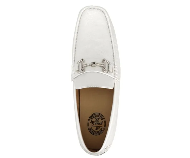 Amali Trentino Luxe Silver Loafers Men’s Casual Moccasins