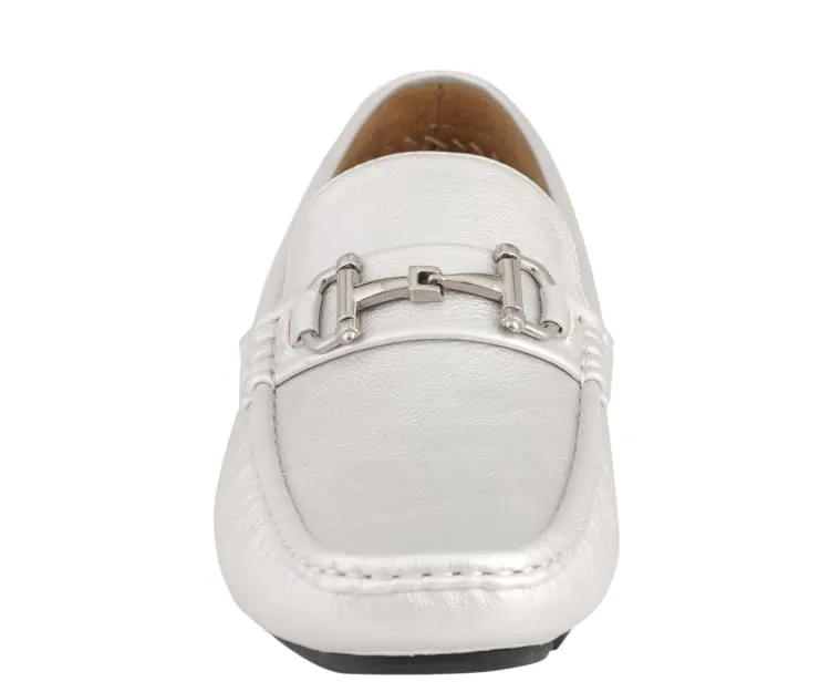 Amali Trentino Luxe Silver Loafers Men’s Casual Moccasins