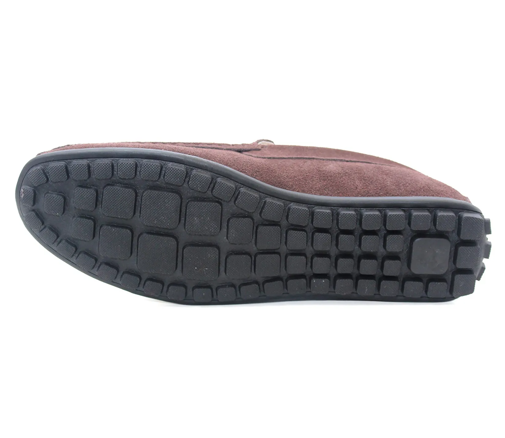 B238794 Mens Suede Driving Loafers in Brown
