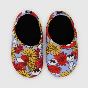 Baggu Puffy Slippers in Floral Snoopy