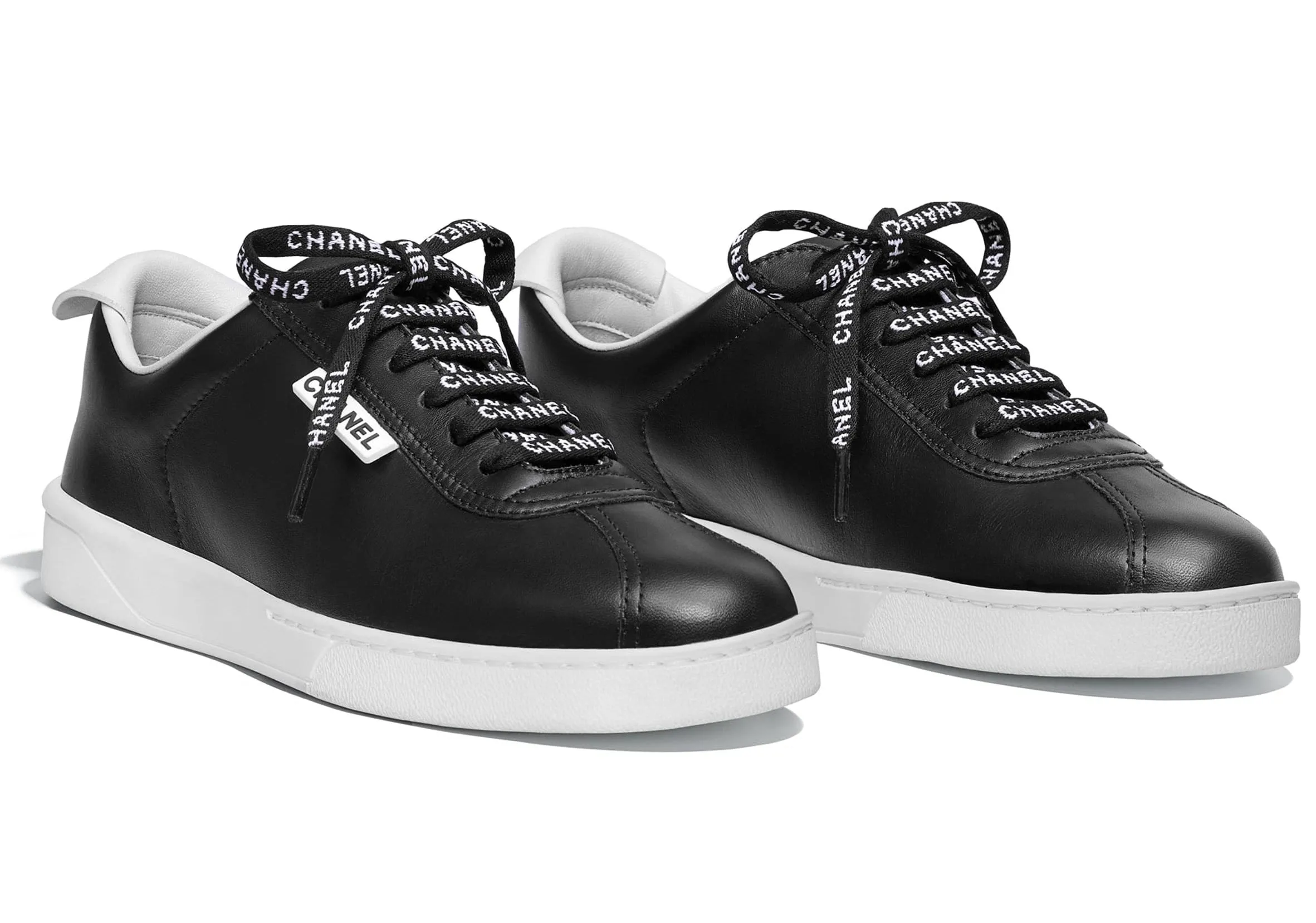 Black Calfskin Leather Sneakers