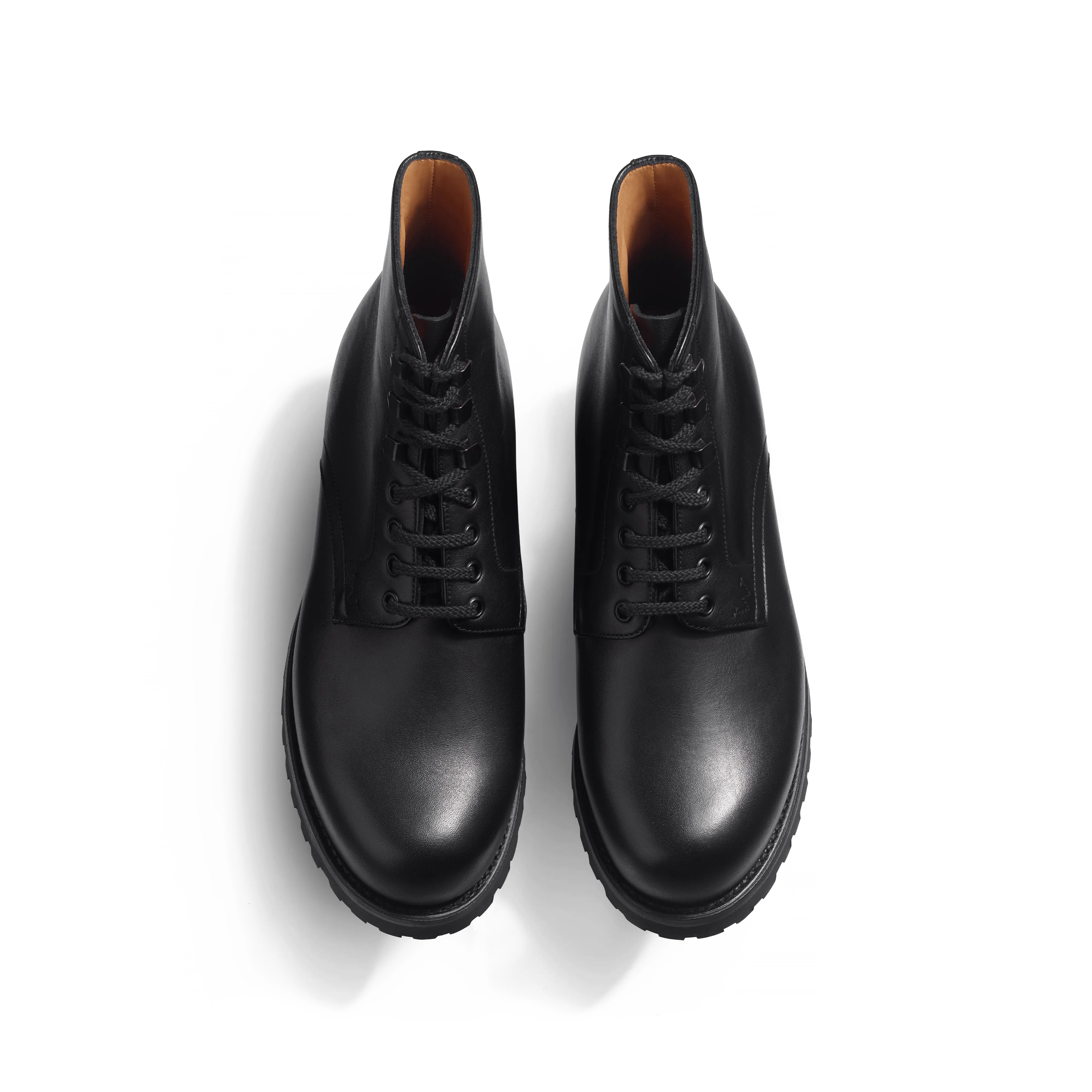 Bottine Worker [femme cuir veau lisse noir]
