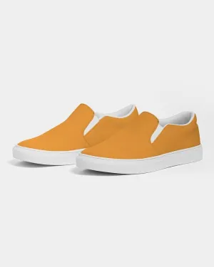 Bright Orange Slip-On Canvas Sneakers | Men's | Bright Pure Orange | C0M50Y100K0