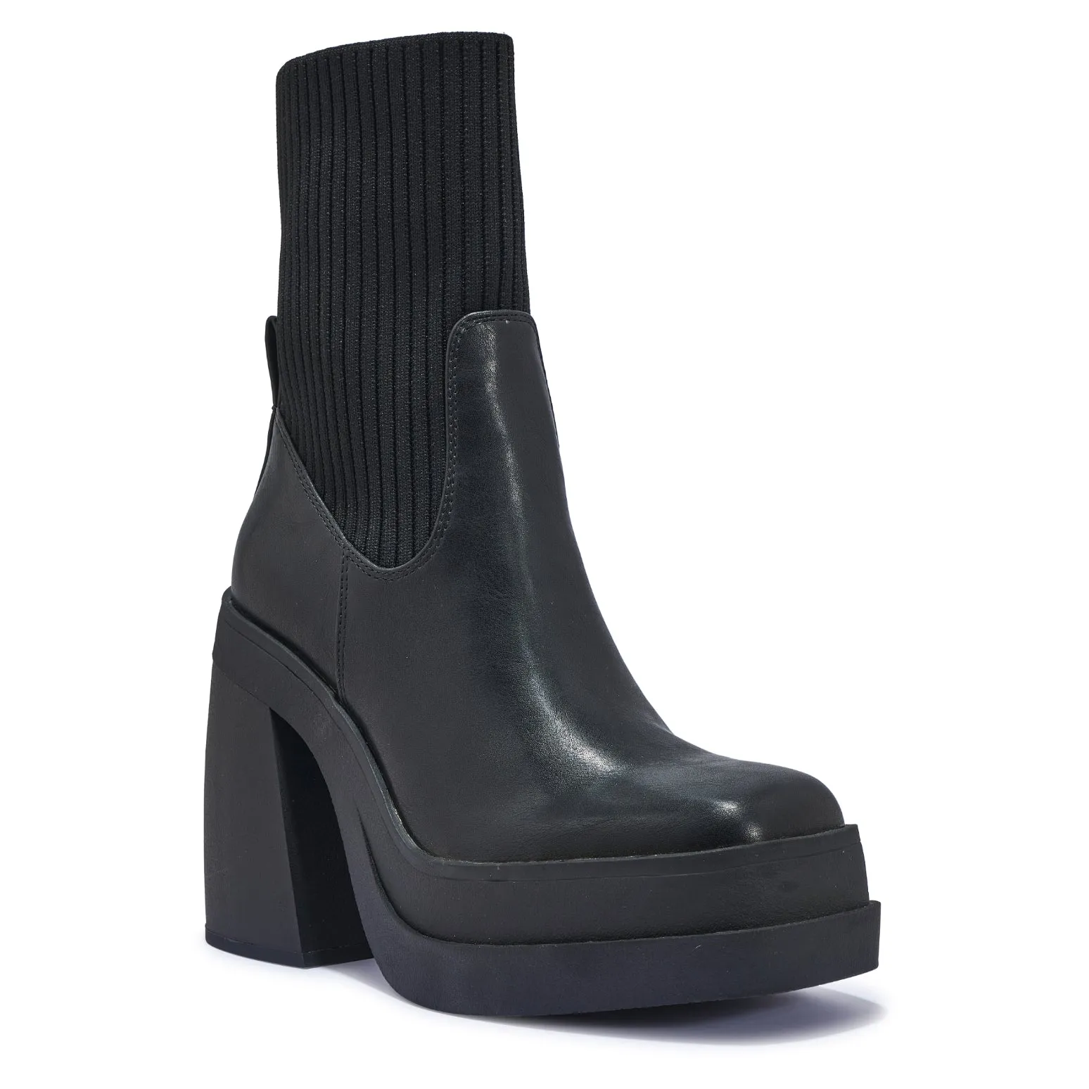 BUD2 CHUNKY DOUBLE PLATFORM KNITTED SOCK BOOT