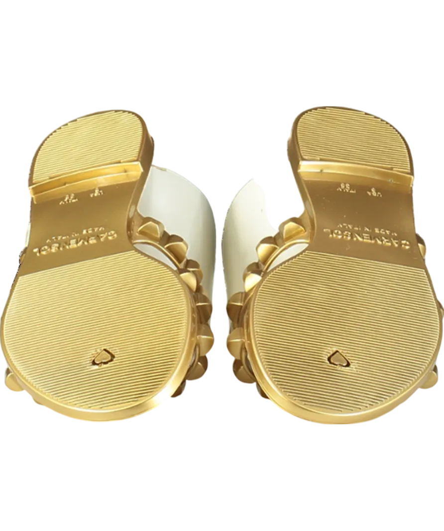 Carmen Sol Metallic Maria 3 Strap Flat Jelly Sandals UK 3 EU 36 👠