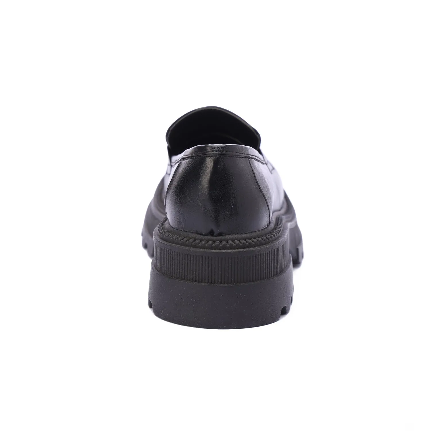 Chunky Sole Loafers-Black