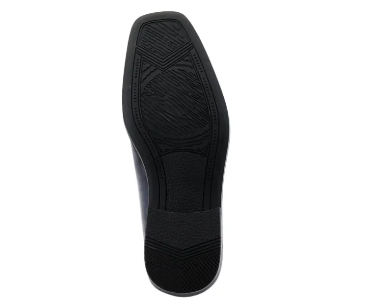 Dapper Black Derby Shoes With Satin Flair Men’s Patent Leather