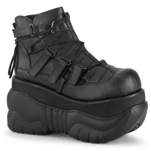 DemoniaCult Boxer 13 Unisex/Mens Platform Front Lace Ankle Length Boots