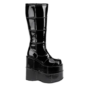 DemoniaCult Stack 301 Unisex/Mens Platform Knee Length Boots