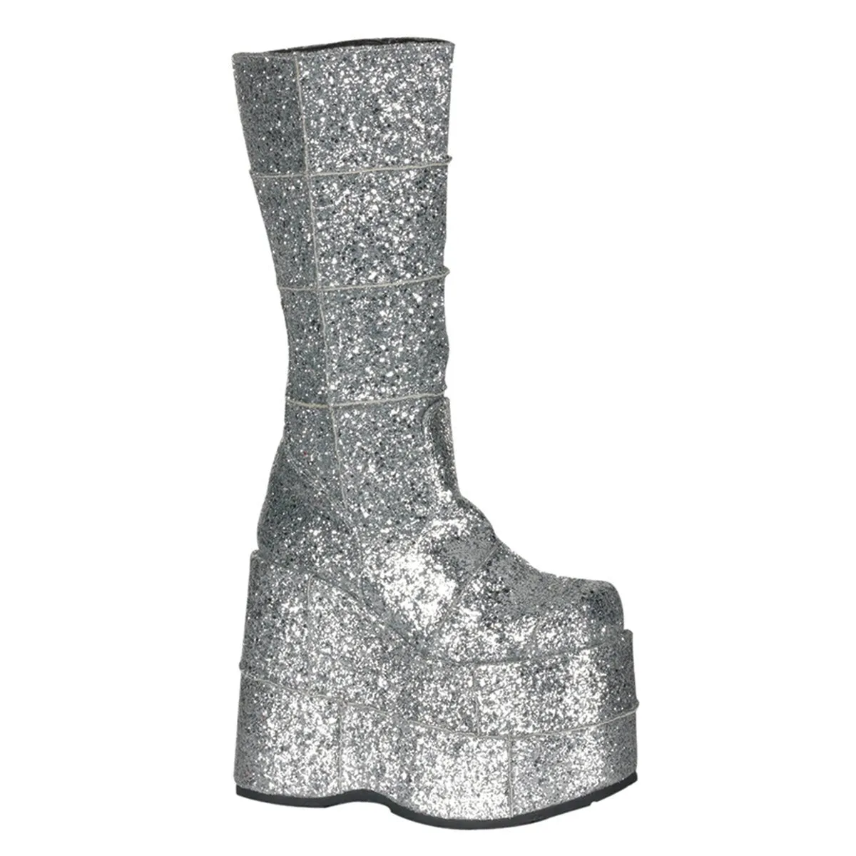 DemoniaCult Stack 301G Unisex/Mens Platform Knee Length Boots