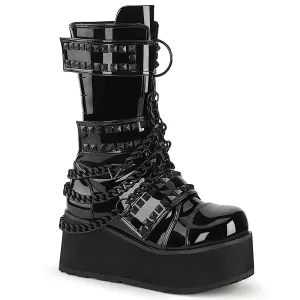 DemoniaCult Trashville 138 Unisex/Mens 3 1/4 Inch Heel, Platform Calf Length Boots