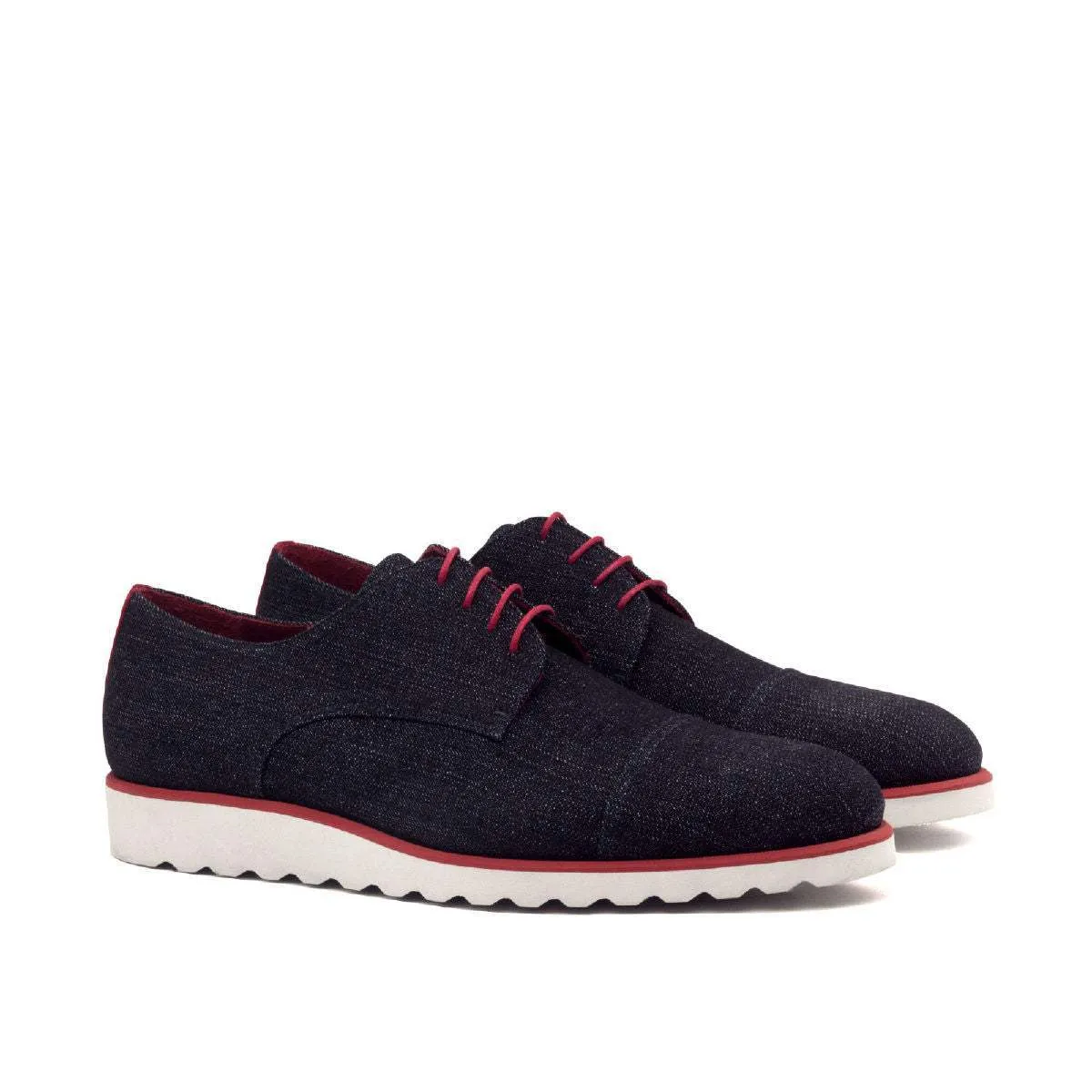 Derby-Kid Suede, Sartorial, Red, Blue-Wholesale