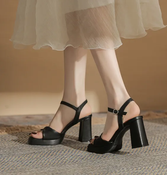 Essential Peep Toe Faux Nubuck Heels