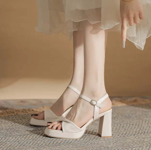 Essential Peep Toe Faux Nubuck Heels