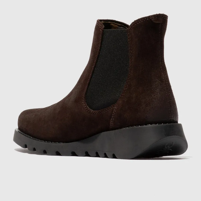 Fly London Women's Salv Suede Chelsea Ankle Boots Expresso Brown