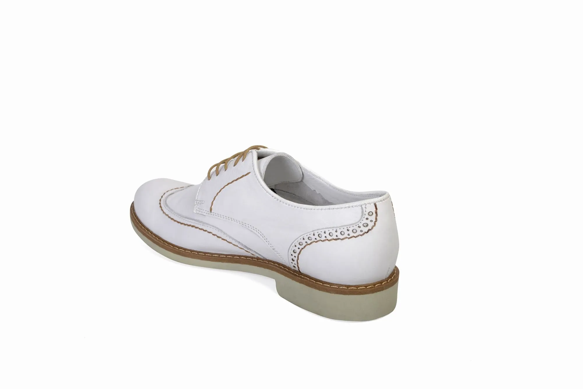 FOOT FEDERATION CITY DERBY WINGTIP MENS SHOE WHITE