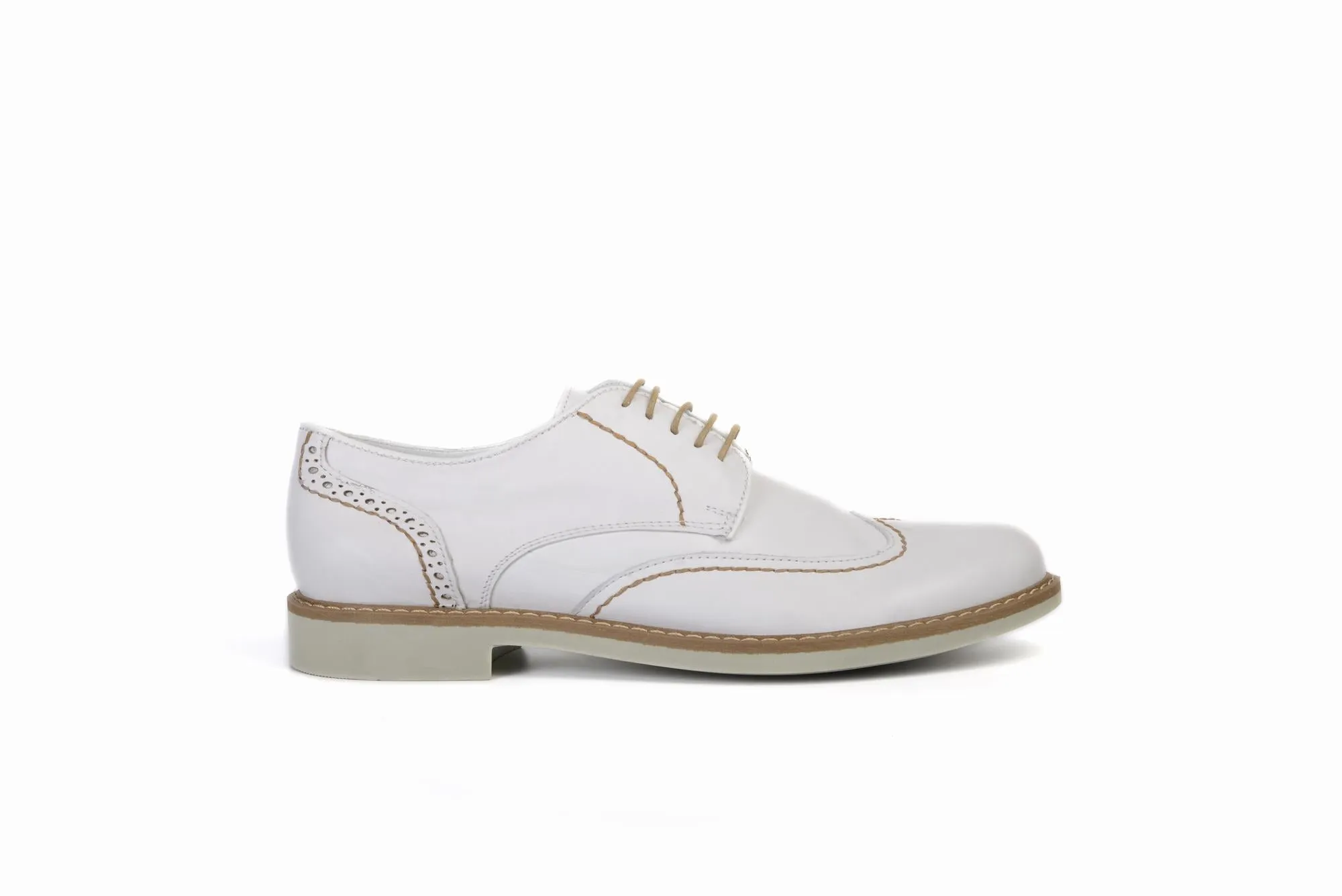 FOOT FEDERATION CITY DERBY WINGTIP MENS SHOE WHITE