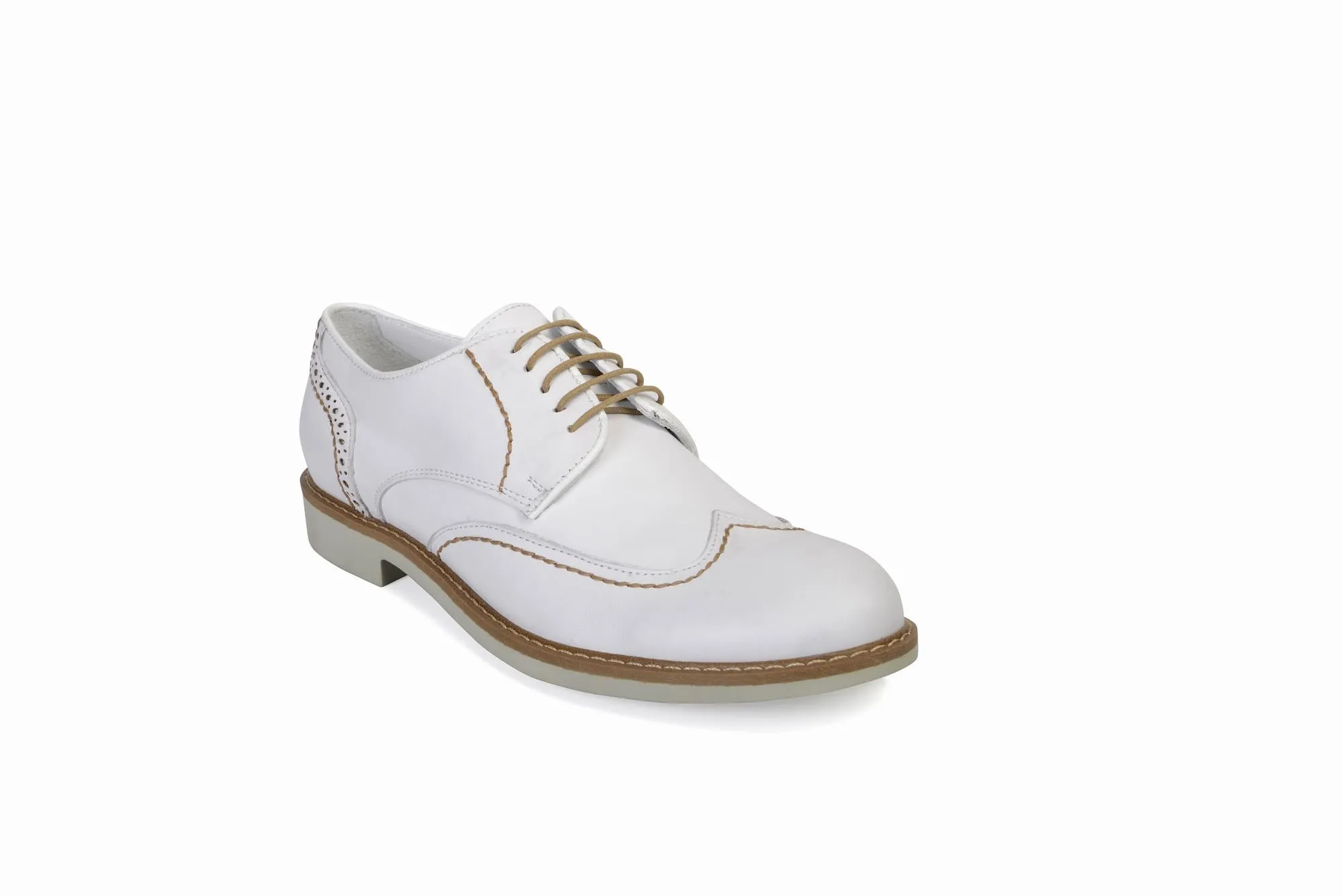 FOOT FEDERATION CITY DERBY WINGTIP MENS SHOE WHITE