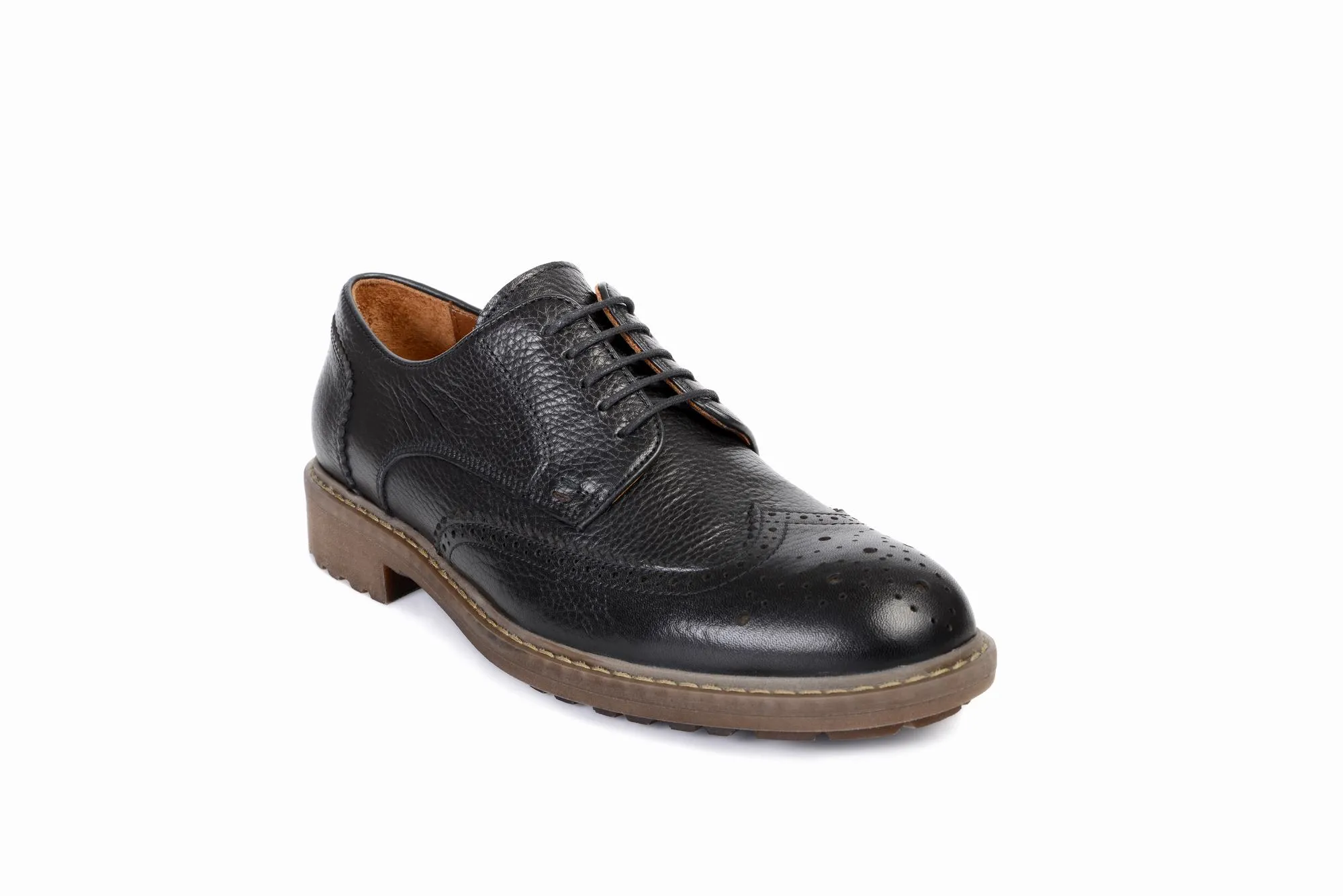 FOOT FEDERATION DERBY WINGTIP MENS SHOE BLACK