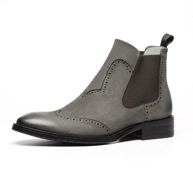 Handmade Vintage Leather Classic Chelsea Booties