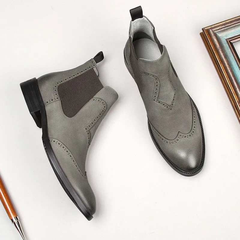 Handmade Vintage Leather Classic Chelsea Booties