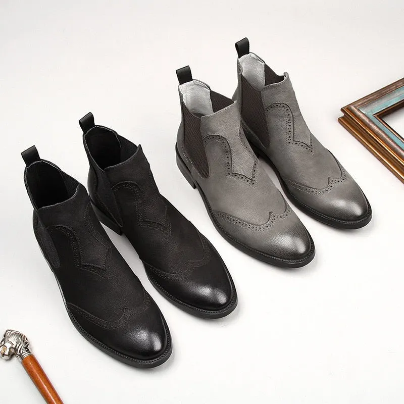 Handmade Vintage Leather Classic Chelsea Booties