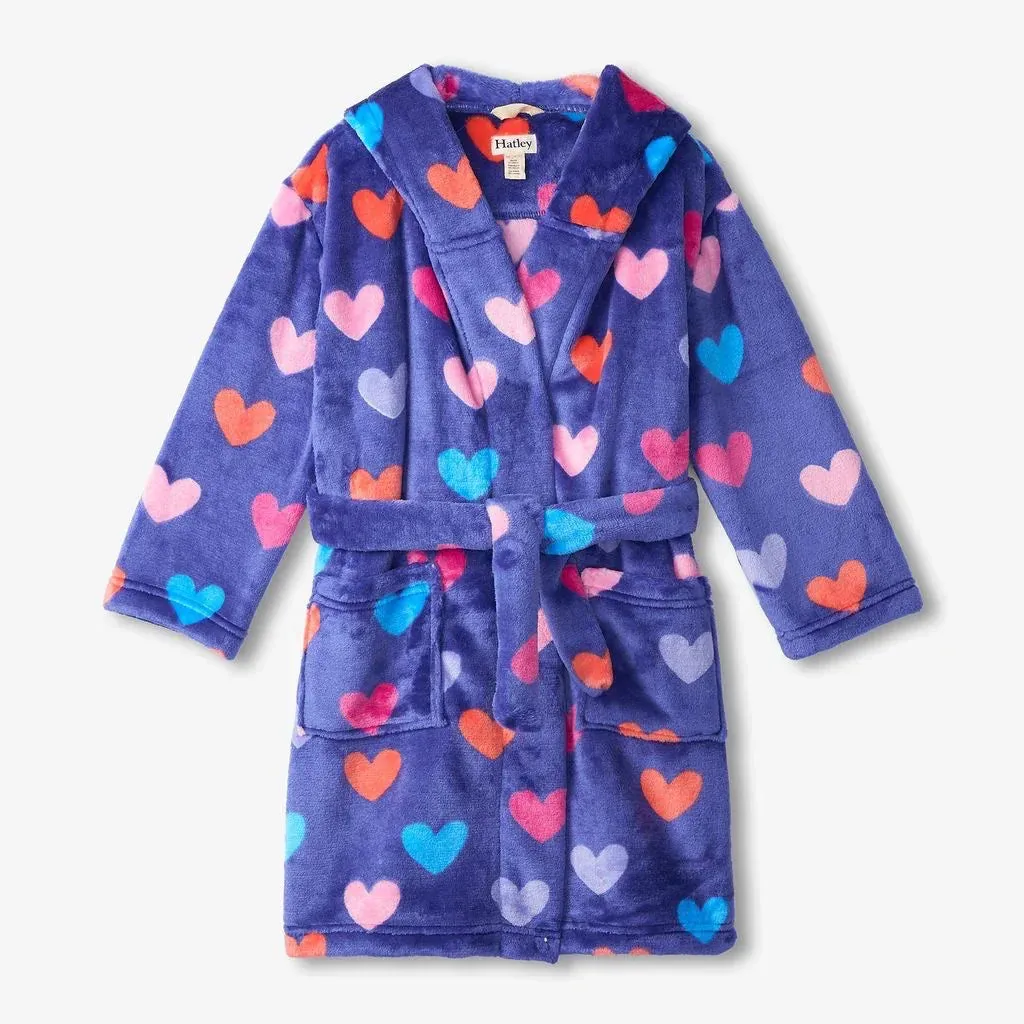 Hatley Fuzzy Fleece Heart Slippers