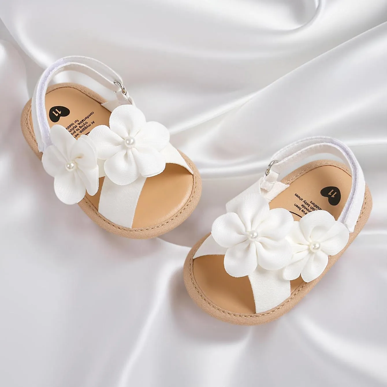 Infant Baby Boys Girls Sandals Summer Baby Wedding Dress Flat Shoes Newborn Crib Shoes First Walkers Prewalkers Shoes