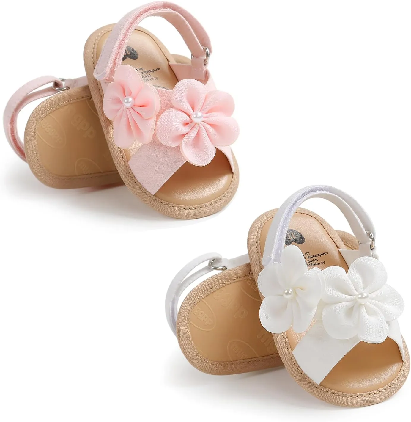 Infant Baby Boys Girls Sandals Summer Baby Wedding Dress Flat Shoes Newborn Crib Shoes First Walkers Prewalkers Shoes