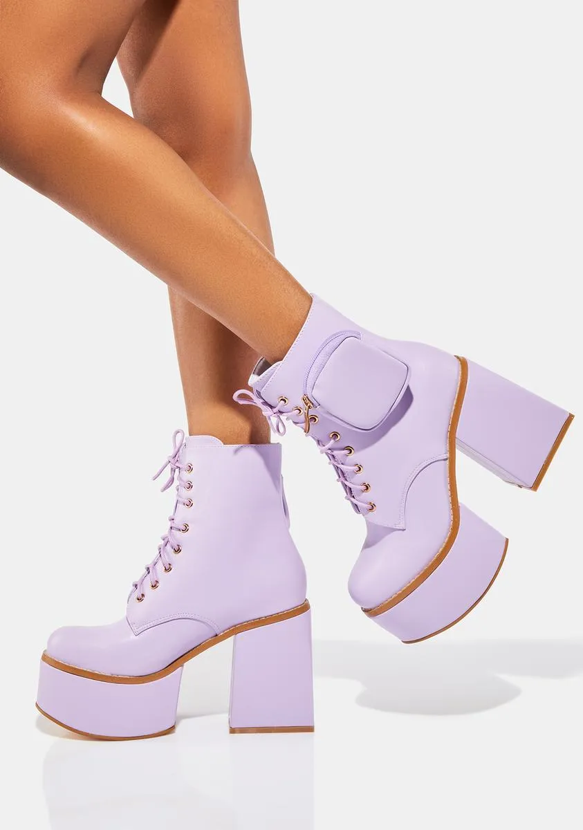 Lilac Update My Socials Platform Boots