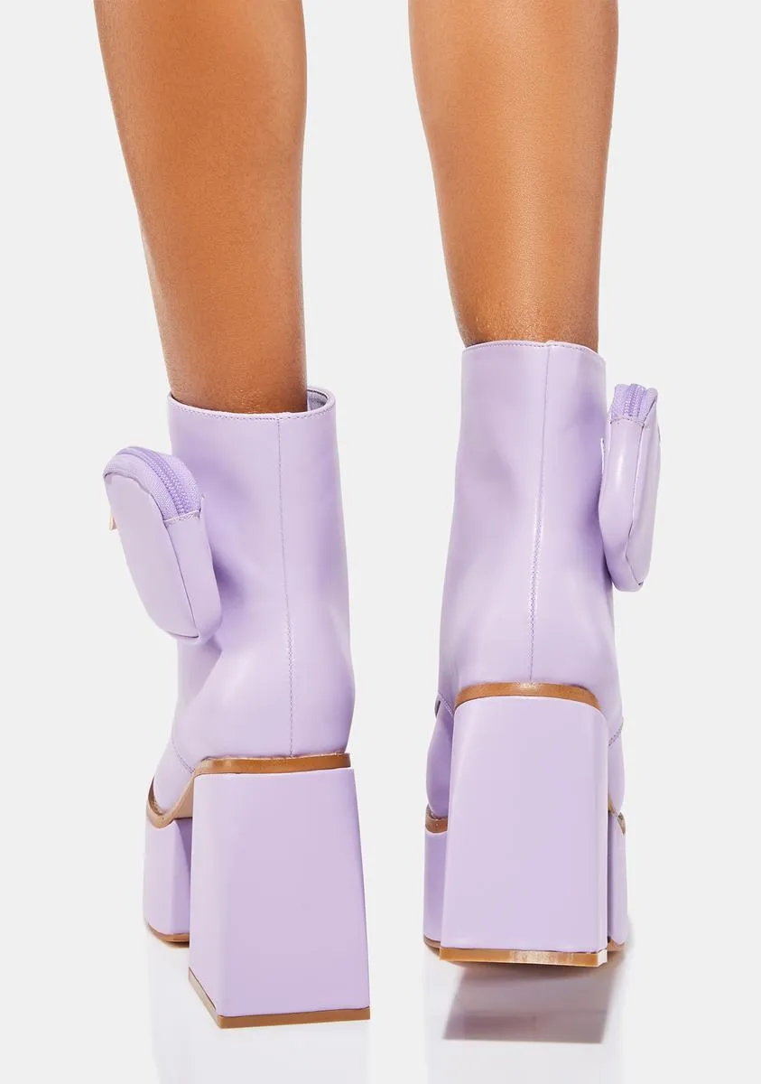 Lilac Update My Socials Platform Boots