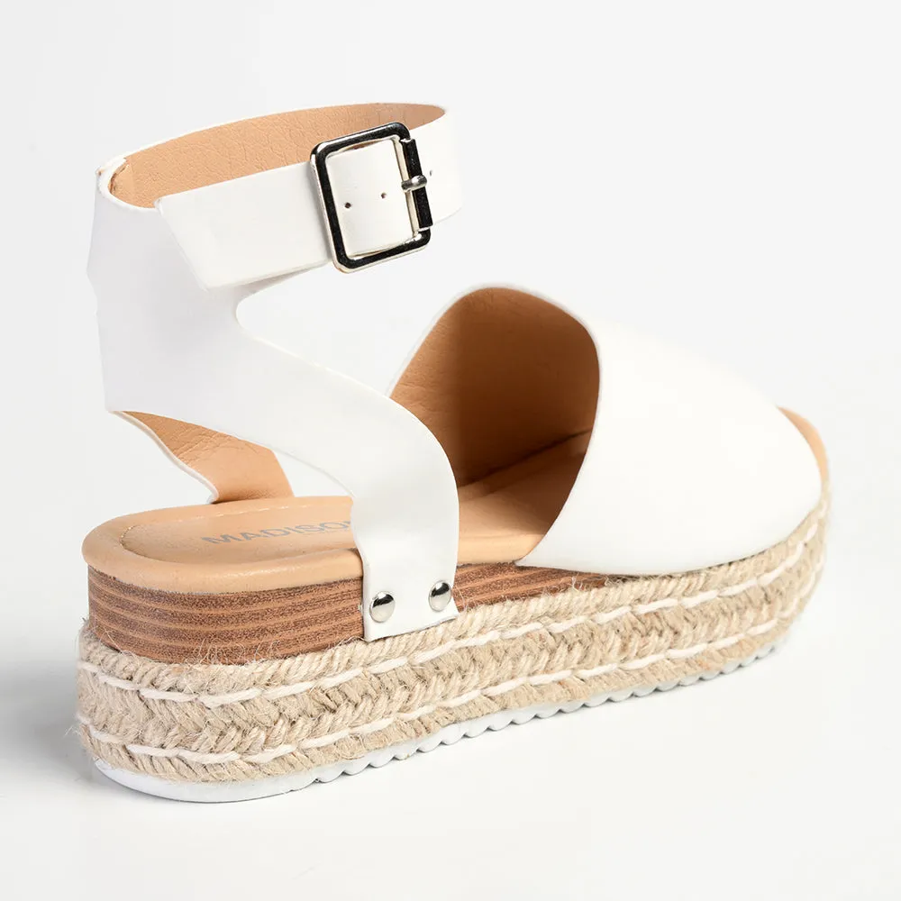 Madison Catherine 2 Espadrille Comfort Sandals - White