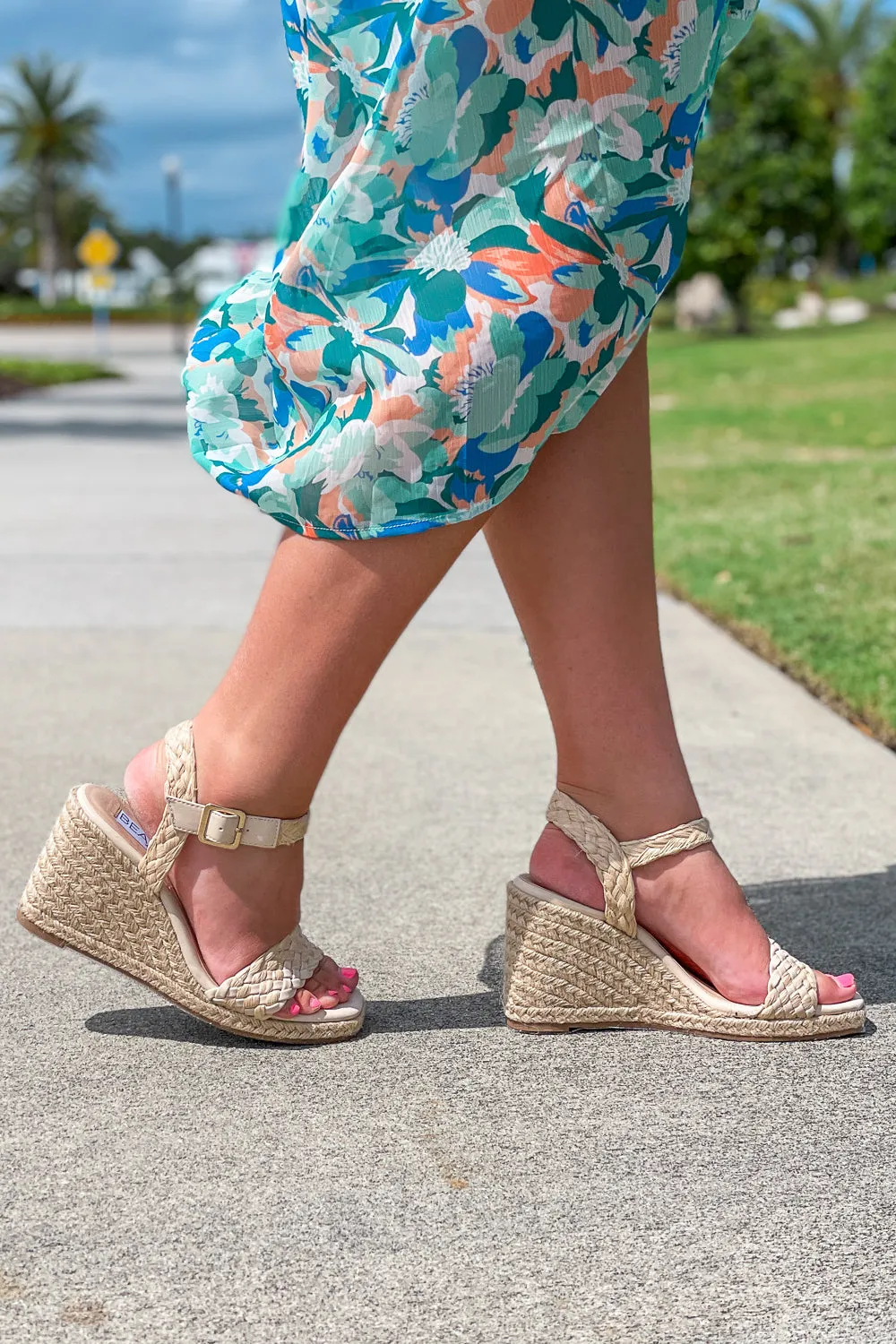 Matisse: Getty Espadrille Wedge Sandal - Natural/Tan