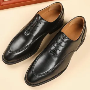Mens England style formal loafers stylish stitching lace up casual loafers