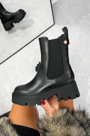MIMI Chunky Ankle Boots - Black