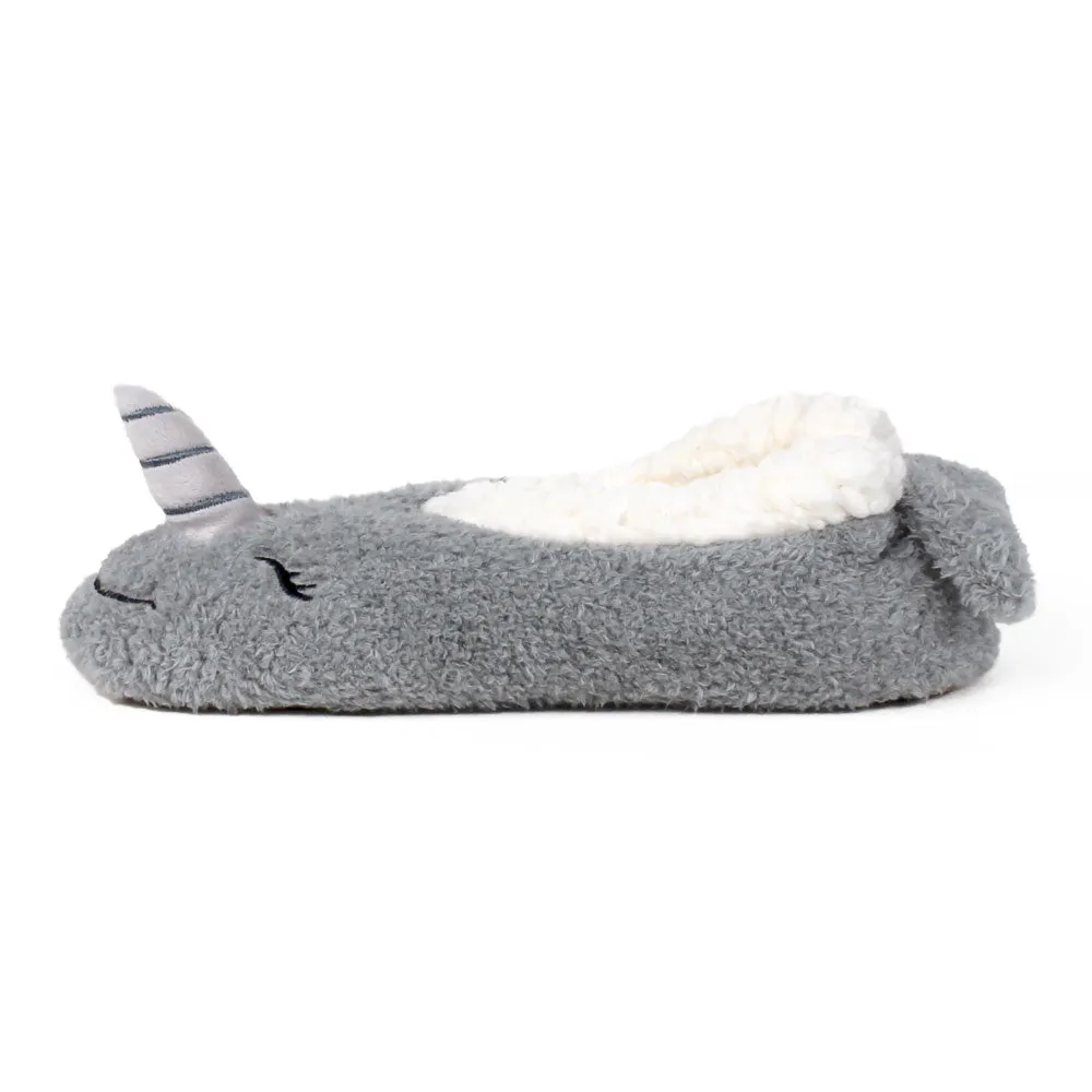 Novelty Slippers JulesRoche Plush Narwhals Non-Slip Women's