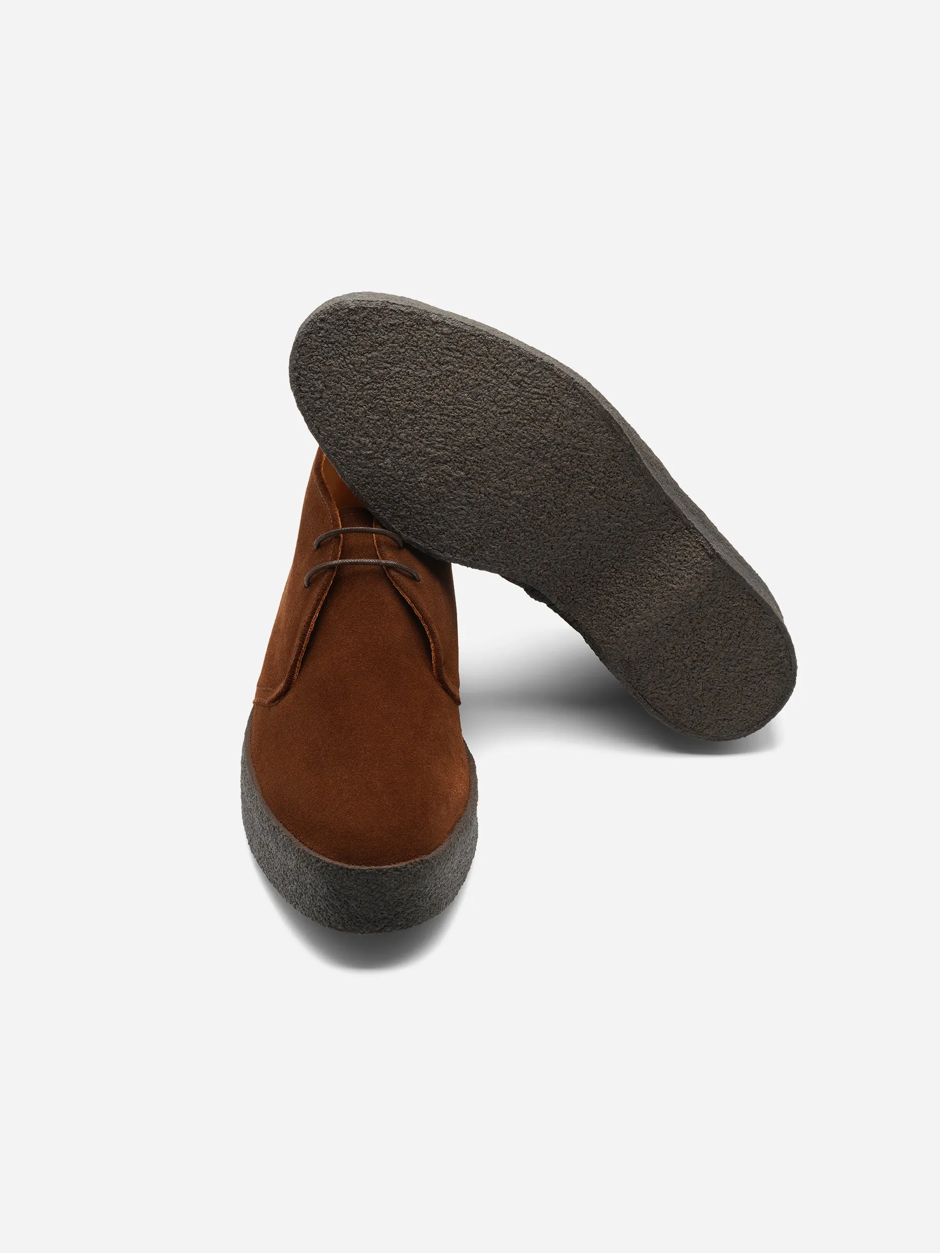 Sanders Hi Top Chukka Boot Snuff Suede