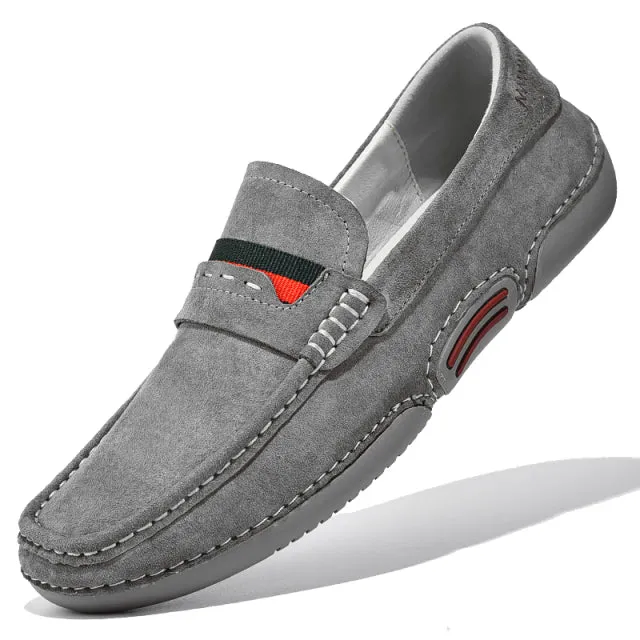 Ultralight Soft Men Loafers Suede Leather Driving Shoes