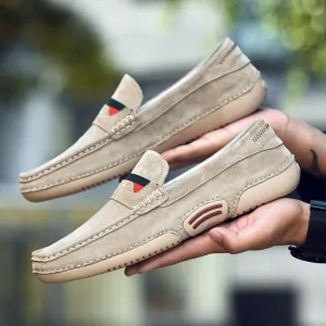 Ultralight Soft Men Loafers Suede Leather Driving Shoes