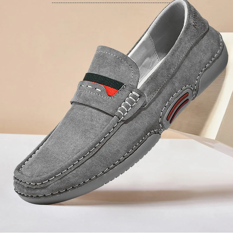 Ultralight Soft Men Loafers Suede Leather Driving Shoes