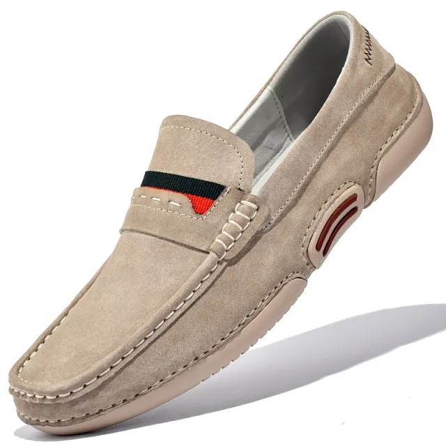 Ultralight Soft Men Loafers Suede Leather Driving Shoes