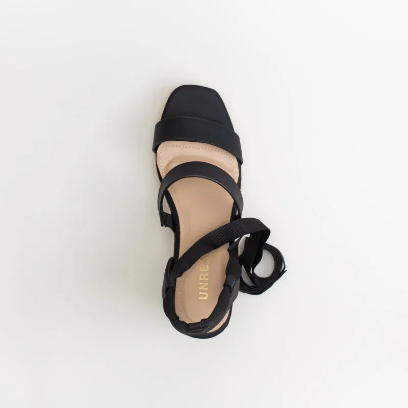 Unreal Women Square Toe Espadrille Wedge Sandal _ 150758