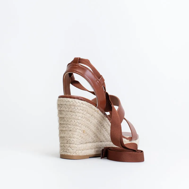 Unreal Women Square Toe Espadrille Wedge Sandal _ 150758