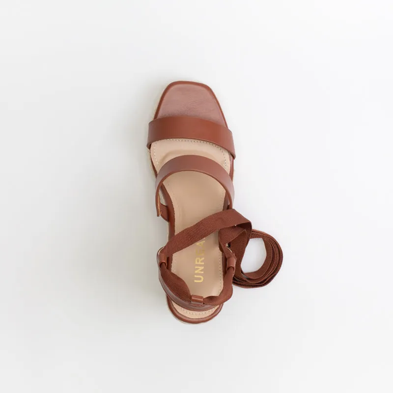 Unreal Women Square Toe Espadrille Wedge Sandal _ 150758