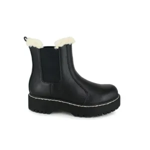 Women's Faux Fur Trim Chelsea Boot