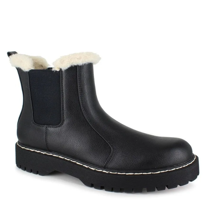 Women's Faux Fur Trim Chelsea Boot