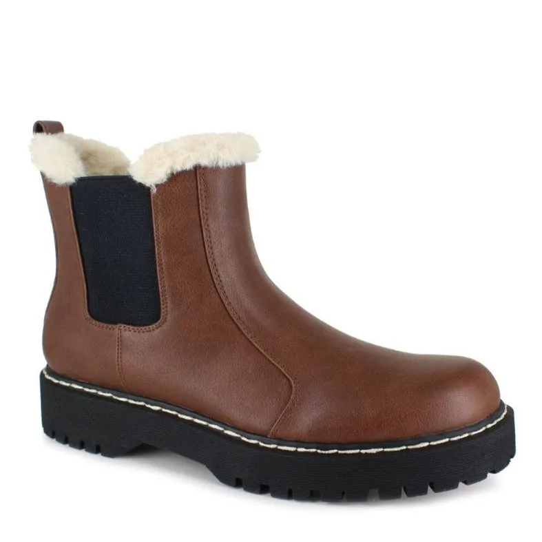 Women's Faux Fur Trim Chelsea Boot